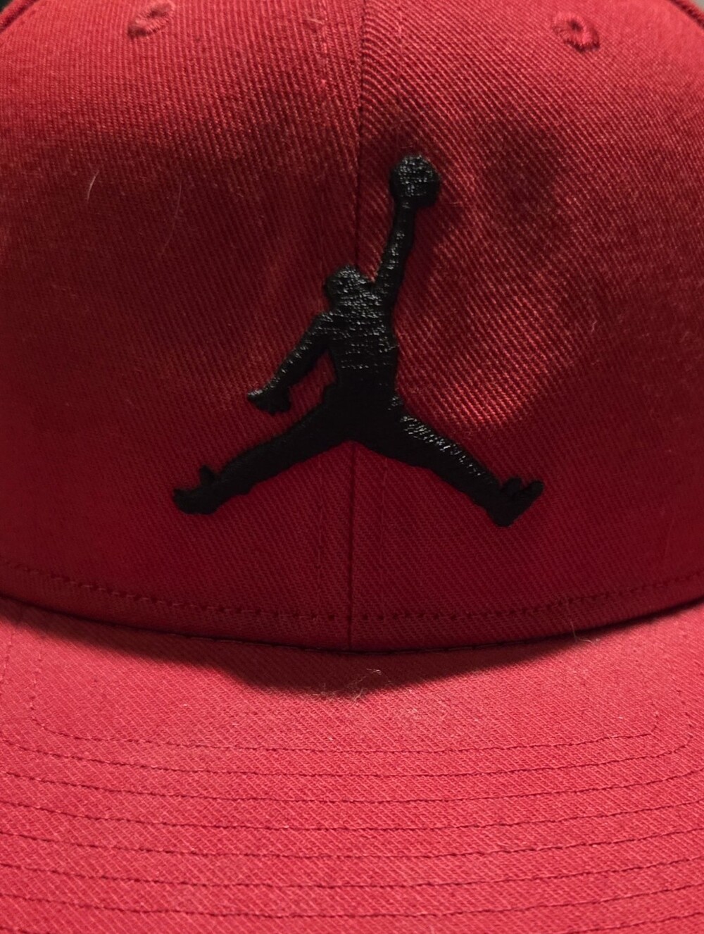 Jordan Red Snapback with Black Jumpman Logo